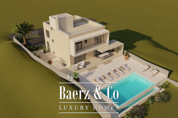 photo 1 Podstrana, beautiful urban villa with a panoramic view of the sea and islands with a swimming pool