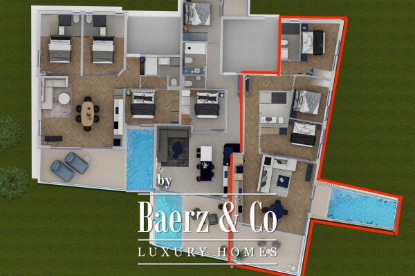 photo 8 Grebaštica, luxury apartment with a pool and a sea view, first row to the sea, 114,76 m²