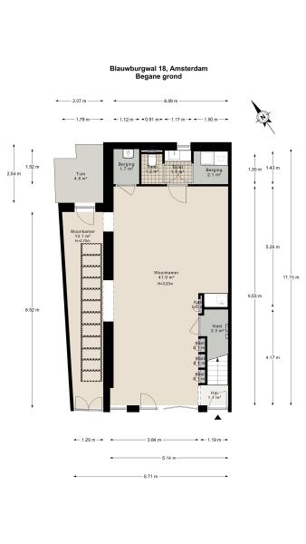 Floor Plan 1 - Blauwburgwal 18 H