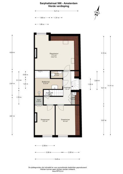 Floor Plan 3 - Sarphatistraat 568