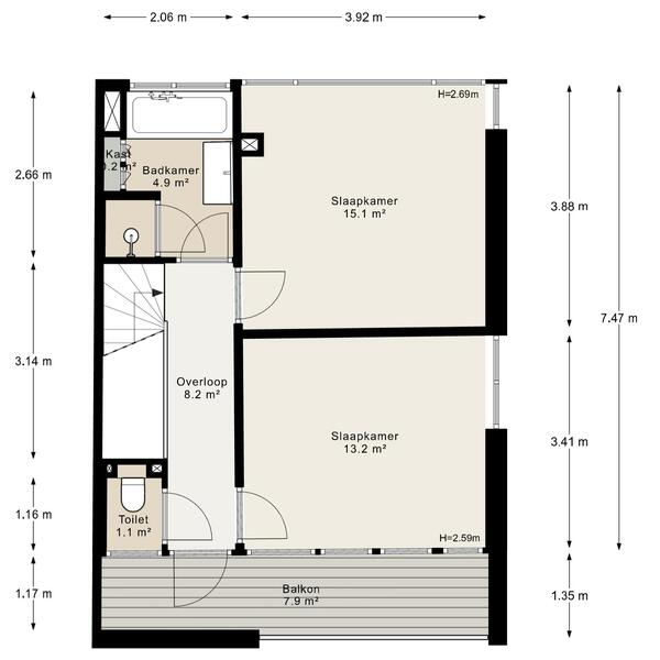 Floor Plan 7 - Prinses Margrietstraat 23